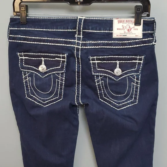 Wms TRUE RELIGION skinny jeans (sz 27) - Picture 4 of 7